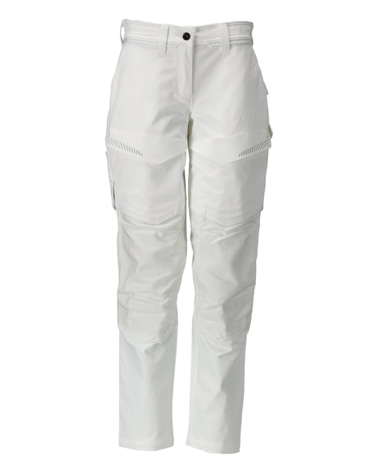 Mascot Customized Broek 22378-311 kniezakken Ultimate Stretch waterafstotend lichtgewicht Vrouwelijke pasvorm Diamond wit(06)