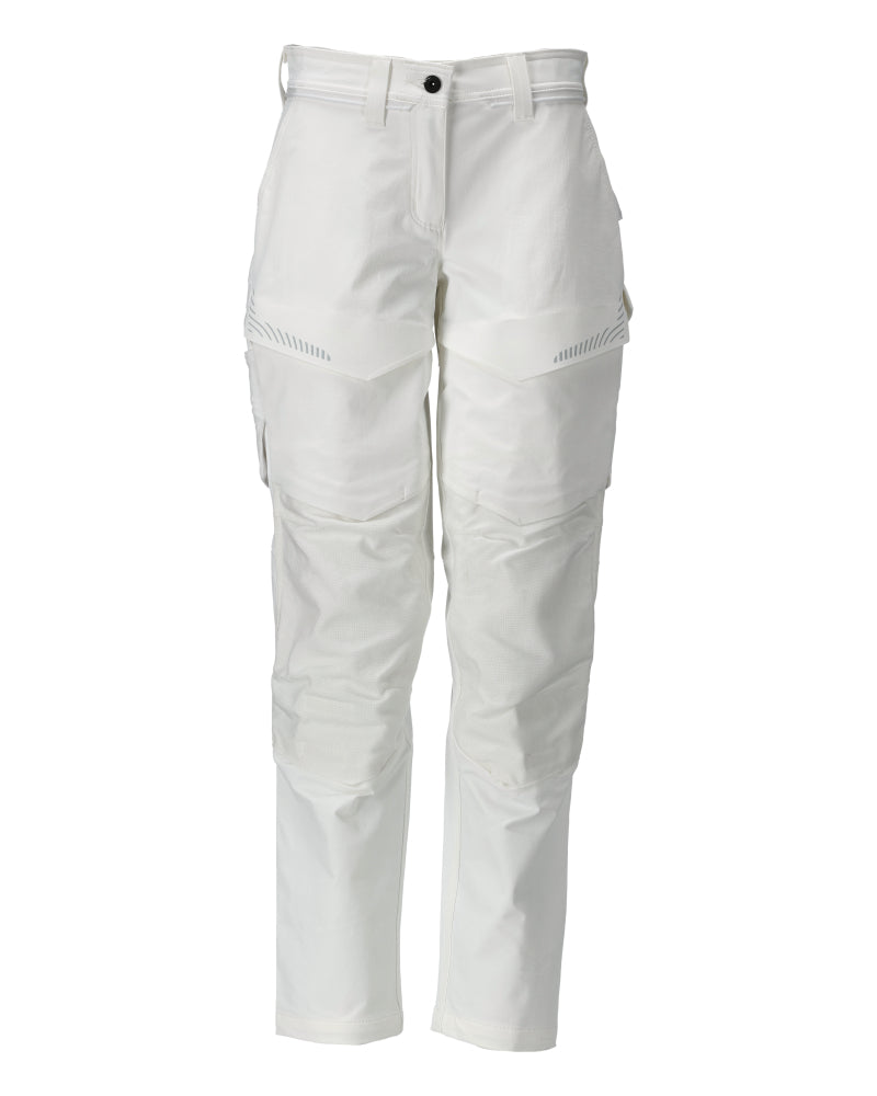 Mascot Customized Broek 22378-311 kniezakken Ultimate Stretch waterafstotend lichtgewicht Vrouwelijke pasvorm Diamond wit(06)