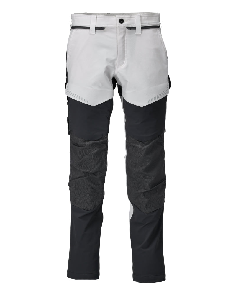 Mascot Customized Broek 22379-311 kniezakken wit-steengrijs(0689)