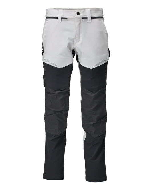 Mascot Customized Broek 22379-311 kniezakken wit-steengrijs(0689)
