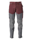 Mascot Customized Broek 22379-311 kniezakken bordeauxrood-steengrijs(2289)