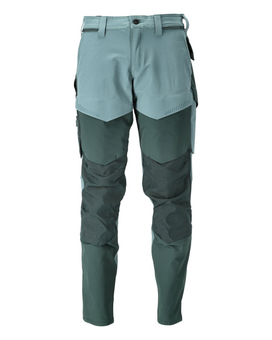 Mascot Customized Broek met kniezakken 22379-311 lichtbosgroen-bosgroen(3534)