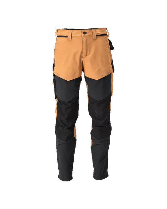 Mascot Customized Broek met kniezakken 22379-311 notenbruin-zwart(5409)