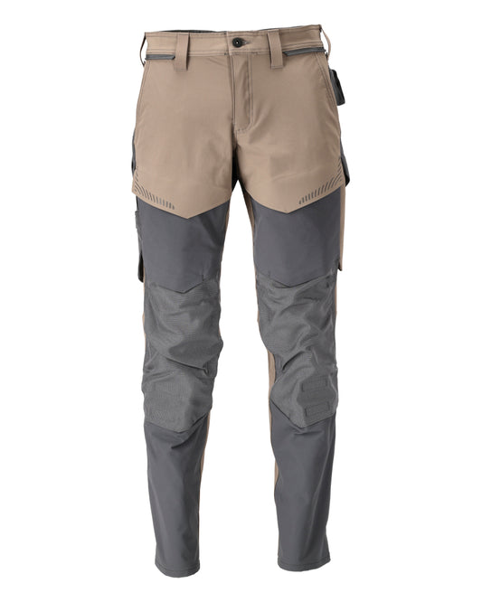 Mascot Customized Broek 22379-311 kniezakken donkerzand-steengrijs(5689)