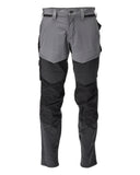 Mascot Customized Broek met kniezakken 22379-311 steengrijs-zwart(8909)