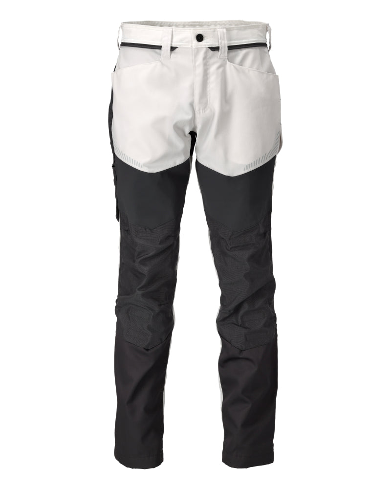 Mascot Customized Broek 22479-230 kniezakken Cordura lichtgewicht Stretch Zones wit-steengrijs(0689)