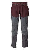 Mascot Customized Broek 22479-230 kniezakken Cordura lichtgewicht Stretch Zones bordeauxrood-steengrijs(2289)