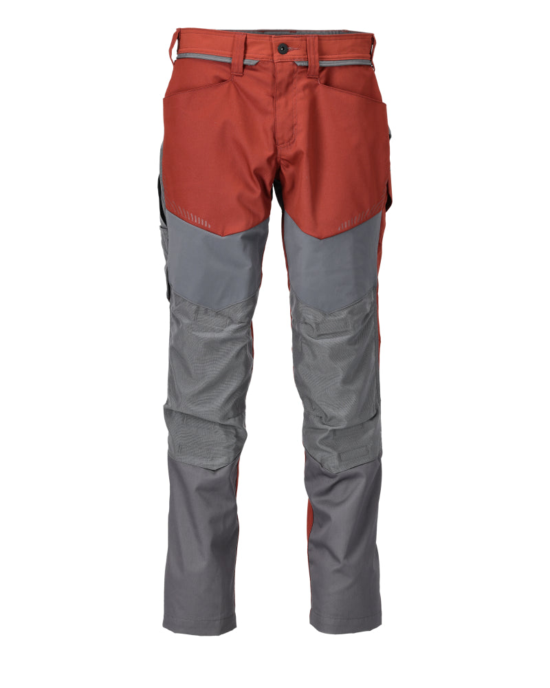 Mascot Customized Broek 22479-230 kniezakken Cordura lichtgewicht Stretch Zones herfstrood-steengrijs(2489)