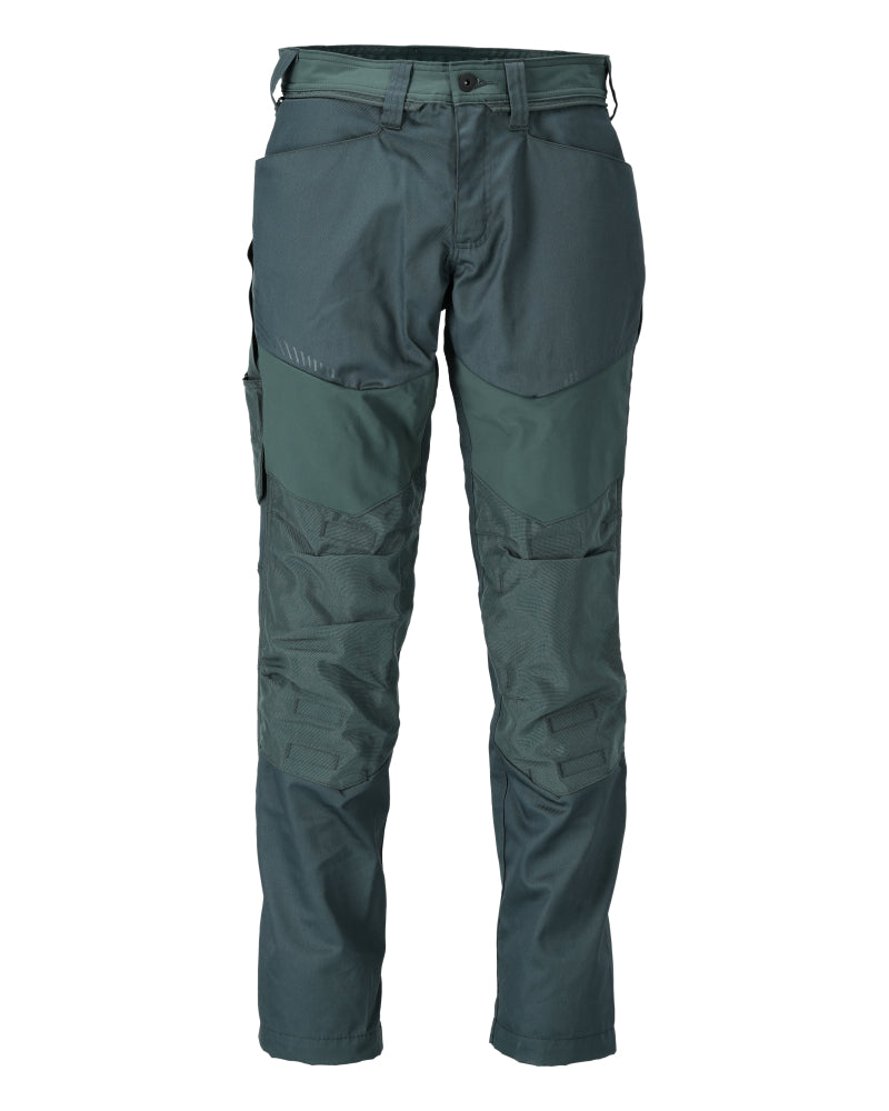 Mascot Customized Broek 22479-230 kniezakken Cordura lichtgewicht Stretch Zones bosgroen(34)