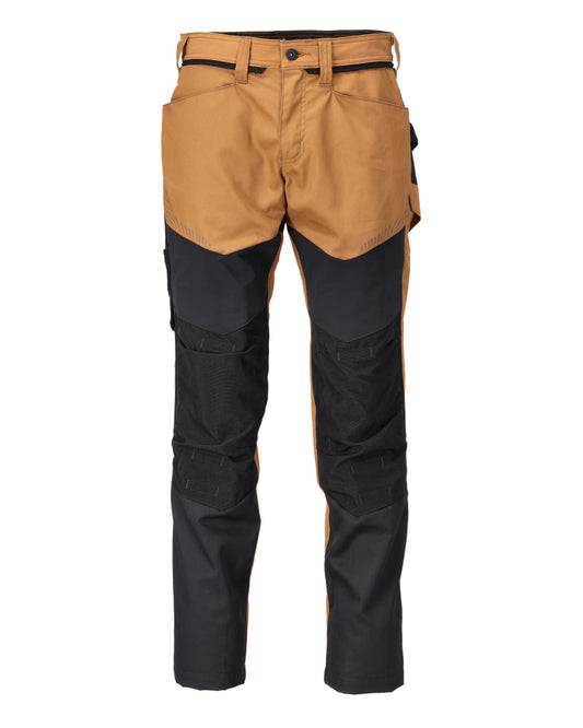 Mascot Customized Broek 22479-230 kniezakken Cordura lichtgewicht Stretch Zones notenbruin-zwart(5409)