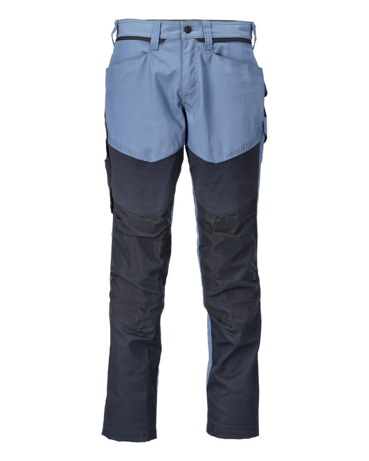 Mascot Customized Broek 22479-230 kniezakken Cordura lichtgewicht Stretch Zones steenblauw-donkermarineblauw(85010)