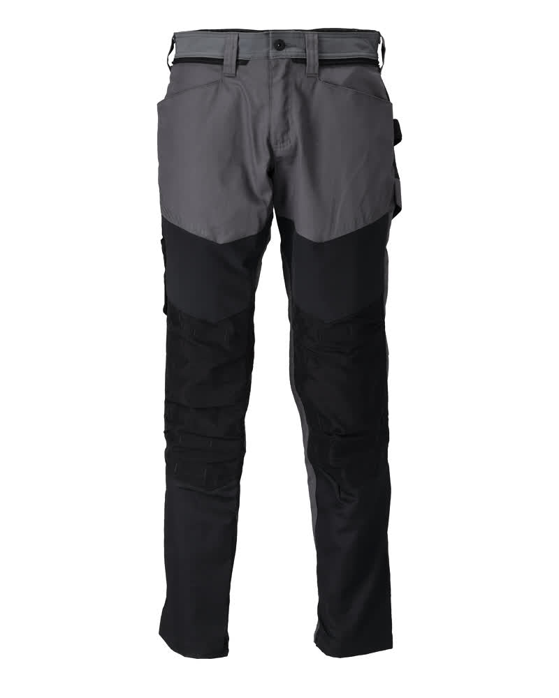 Mascot Customized Broek 22479-230 kniezakken Cordura lichtgewicht Stretch Zones steengrijs-zwart(8909)