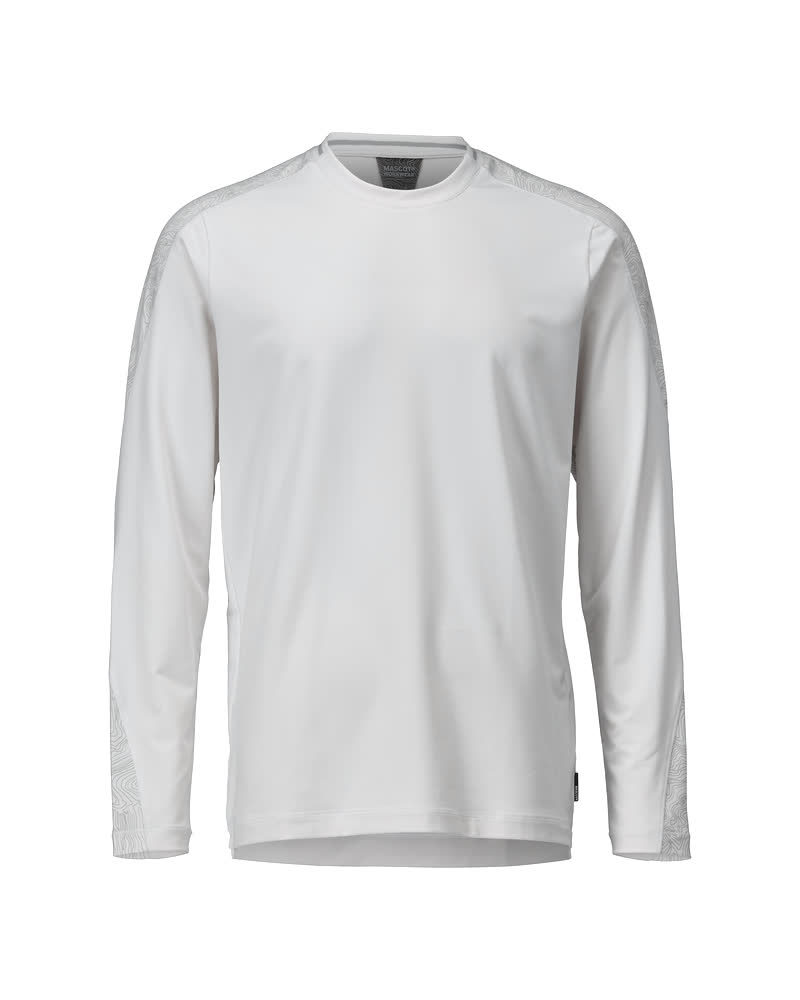 Mascot Customized T-shirt 22481-618 lange mouwen Premium vochtregulerend Modern fit wit(06)