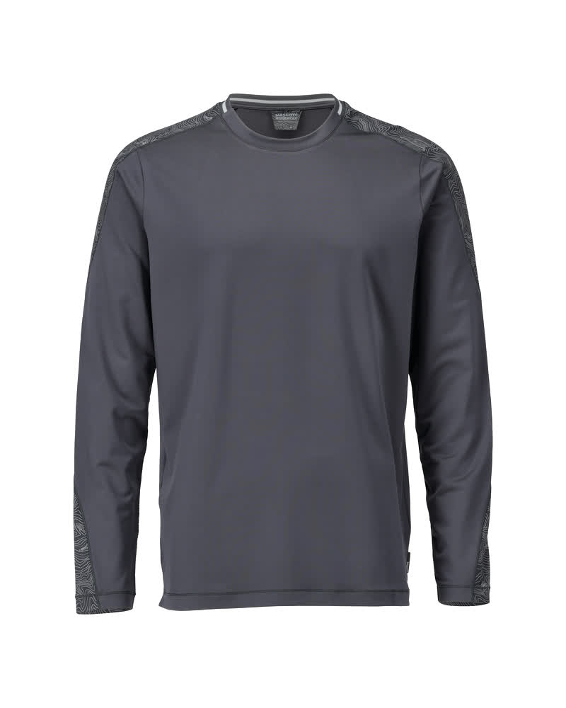Mascot Customized T-shirt 22481-618 lange mouwen Premium vochtregulerend Modern fit steengrijs(89)