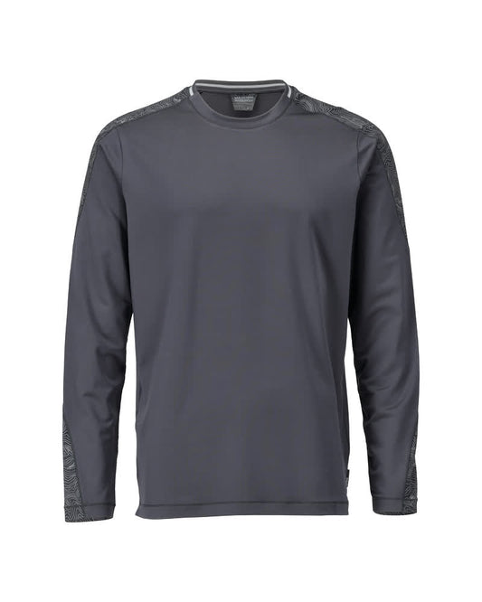 Mascot Customized T-shirt 22481-618 lange mouwen Premium vochtregulerend Modern fit steengrijs(89)