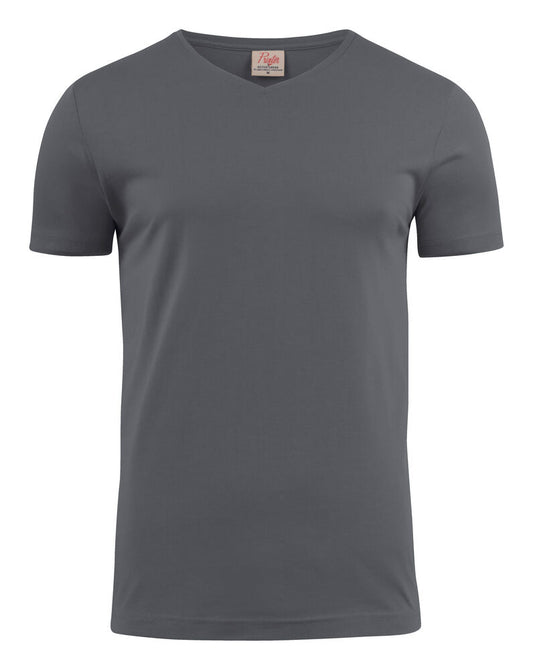 Printer Essentials T-shirt 2264024 Heavy V-Neck metaalgrijs(935)