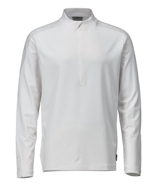 Mascot Customized T-shirt 22681-618 lange mouwen korte rits Premium vochtregulerend Modern fit wit(06)