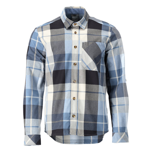 Mascot Customized Flanellen overhemd 22904-446 donkermarineblauw geruit(199)