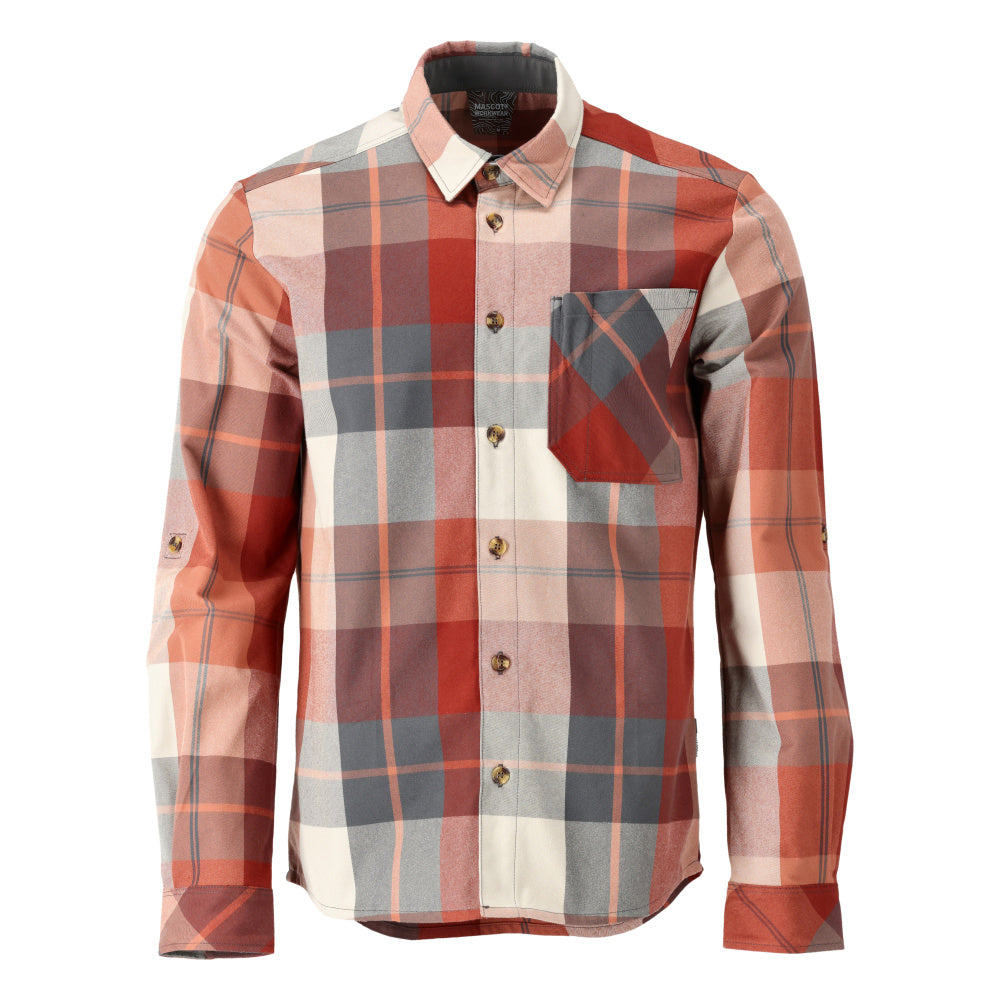 Mascot Customized Overhemd 22904-446 flanel herfstrood geruit(298)