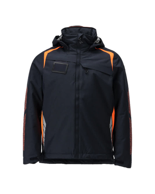 Mascot Accelerate Safe Winterjas 23035-231 waterdicht winddicht ademend donker marineblauw-fluu oranje(01014)