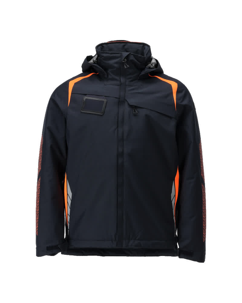 Mascot Accelerate Safe Winterjas 23035-231 waterdicht winddicht ademend donker marineblauw-fluu oranje(01014)