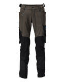 Mascot Advanced Broek 23179-311 kniezakken ULtimate Stretch waterafstotend lichtgewicht donker antracietgrijs-zwart(1809)