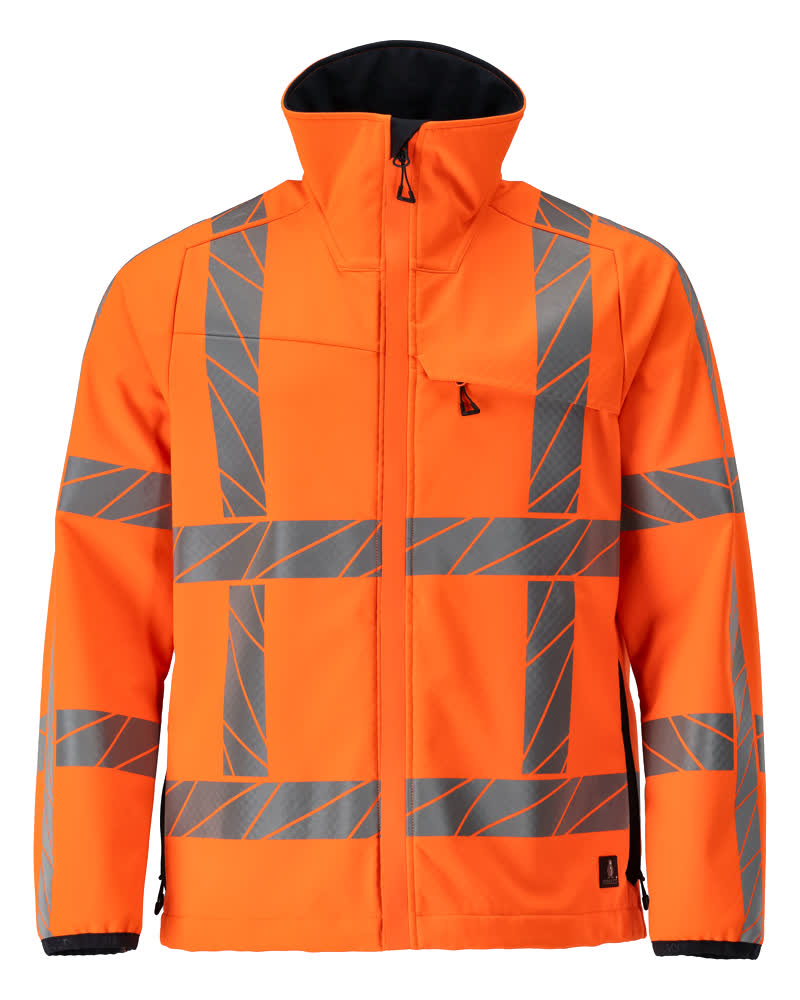 Mascot Accelerate Safe Softshell jas 24002-143 ademend winddicht waterafstotend HiVis fluo oranje(14)