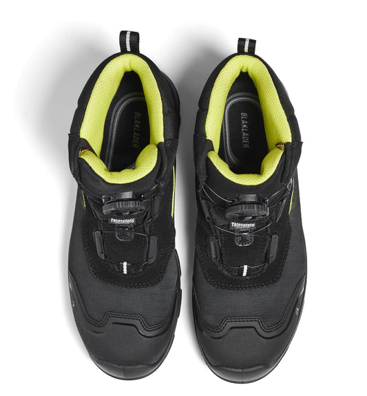 Blaklader New Shoes Storm Veiligheidsschoenen 24780 hoog S3 SRC HRO WR CI zwart-fluo geel(9933)