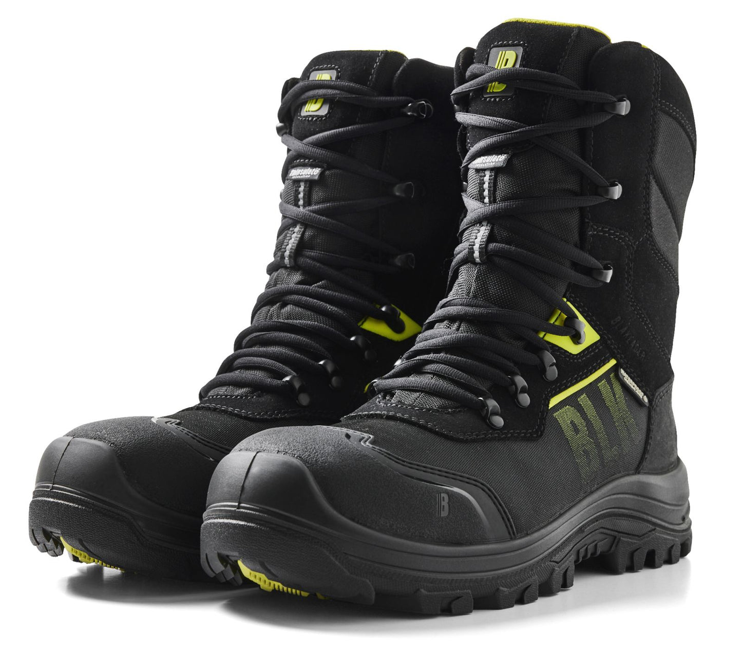 Blaklader New Shoes Storm Veiligheidsschoenen 24900 hoog winter  S3 SRC HRO WR CI zwart-fluo geel(9933)