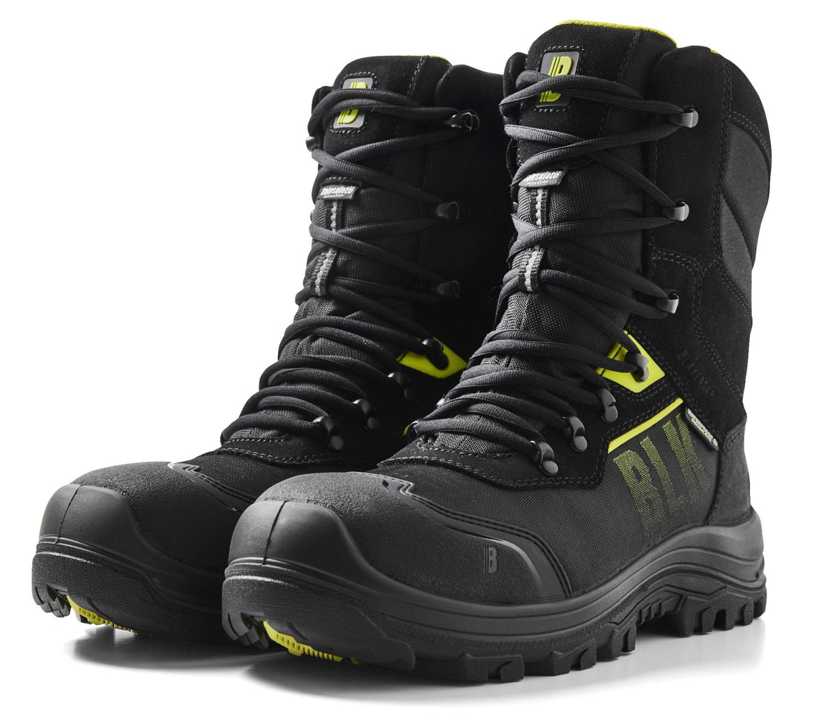Blaklader New Shoes Storm Veiligheidsschoenen 24900 hoog winter  S3 SRC HRO WR CI zwart-fluo geel(9933)