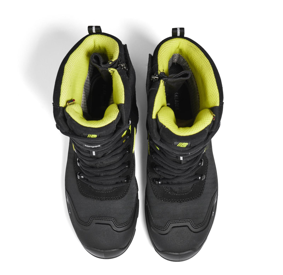 Blaklader New Shoes Storm Veiligheidsschoenen 24900 hoog winter  S3 SRC HRO WR CI zwart-fluo geel(9933)