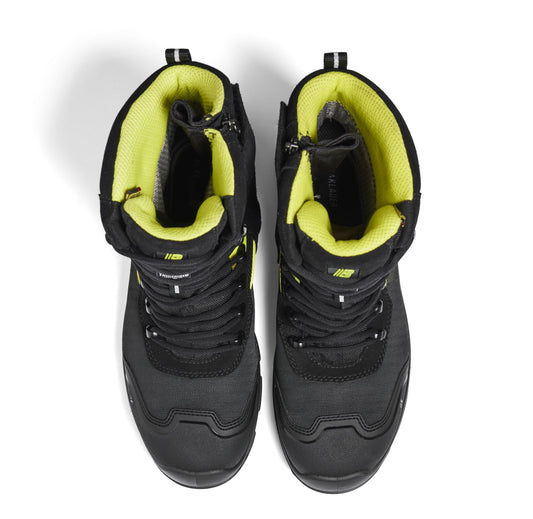 Blaklader New Shoes Storm Veiligheidsschoenen 24900 hoog winter  S3 SRC HRO WR CI zwart-fluo geel(9933)