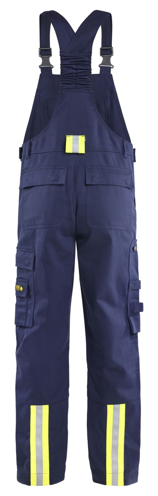 Blaklader bretelbroeken 26011501 marineblauw-fluo geel(8933)