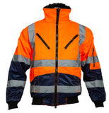 OXXA Essential Pilotjack Agatha 0962 HiVis Uitneembare voering- mouwen fluo oranje-donkerblauw
