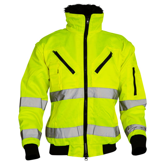 OXXA Essential Jassen Akila 0976 HiVis Uitneembare voering- mouwen fluo-geel