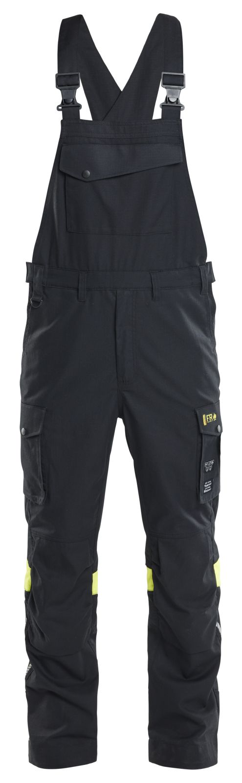 Blaklader Vlamvertragend Multinorm Bretelbroeken 26171512 inherent waterafstotend zwart-fluo geel(9933)