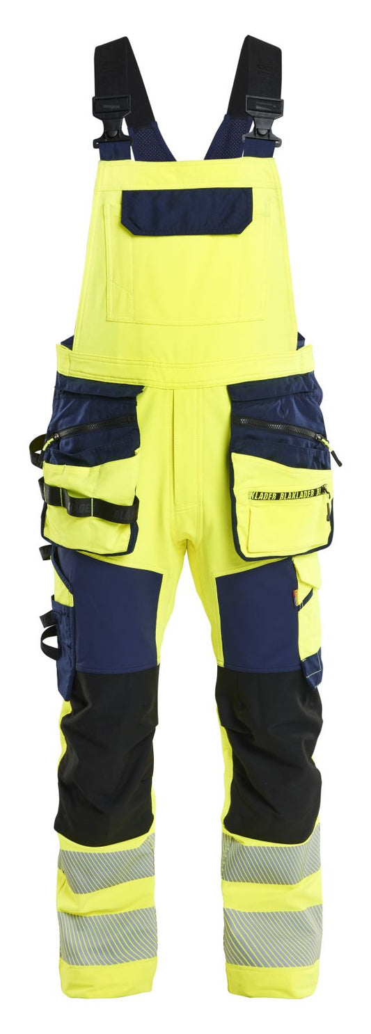 Blaklader High vis 4-weg stretch Bretelbroeken 26261648 HiVis fluo geel-marineblauw(3389)