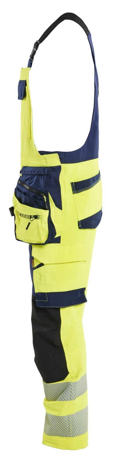 Blaklader High vis 4-weg stretch Bretelbroeken 26261648 HiVis fluo geel-marineblauw(3389)