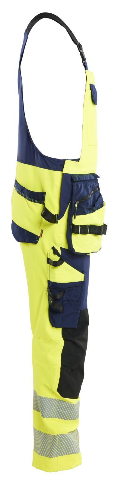 Blaklader High vis 4-weg stretch Bretelbroeken 26261648 HiVis fluo geel-marineblauw(3389)