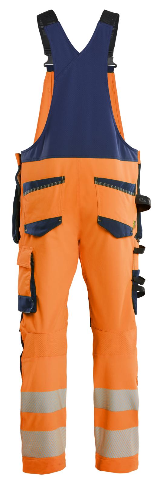 Blaklader High Vis Bretelbroeken 26261648 4-weg stretch HiVis fluo oranje-marineblauw(5389)