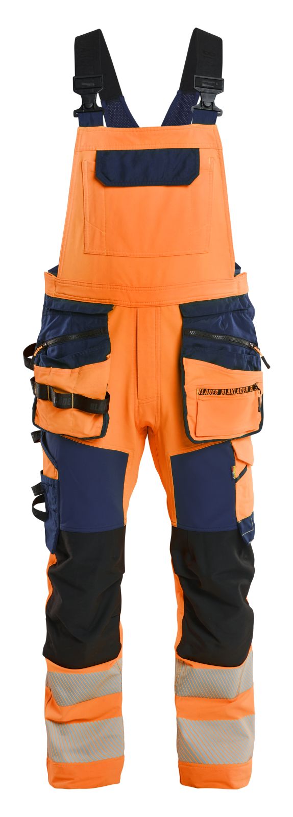 Blaklader High vis 4-weg stretch Bretelbroeken 26261648 HiVis fluo oranje-marineblauw(5389)