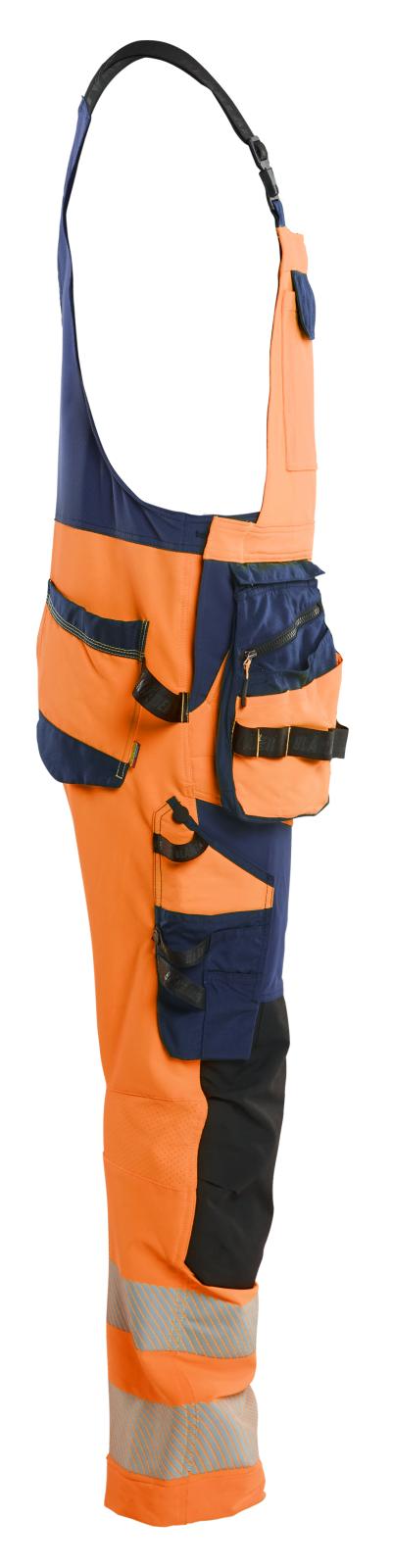 Blaklader High Vis Bretelbroeken 26261648 4-weg stretch HiVis fluo oranje-marineblauw(5389)