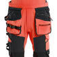 Blaklader High vis 4-weg stretch Bretelbroeken 26261648 HiVis fluo rood-zwart(5599)