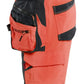 Blaklader High vis 4-weg stretch Bretelbroeken 26261648 HiVis fluo rood-zwart(5599)