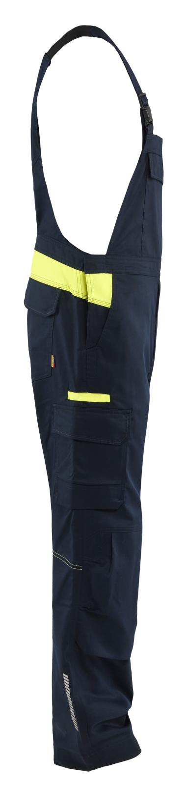 Blaklader Industrie/Service Bretelbroeken 26441832 Industrie Stretch donker marineblauw-fluo geel(8633)