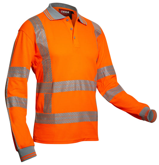 OXXA Premium Poloshirt X-Viz-Comfort-Long 6220 fluo oranje