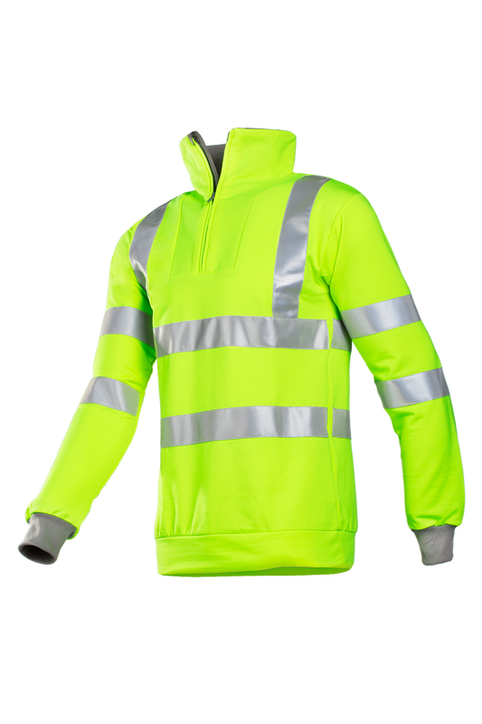 Sioen hv sweater Bindal HiVis fluo geel-grijs