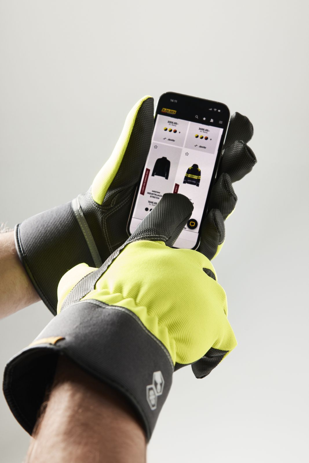 Blaklader Touch Werkhandschoenen 28771405 touchscreen gevoerd HiVis fluo geel(3300)