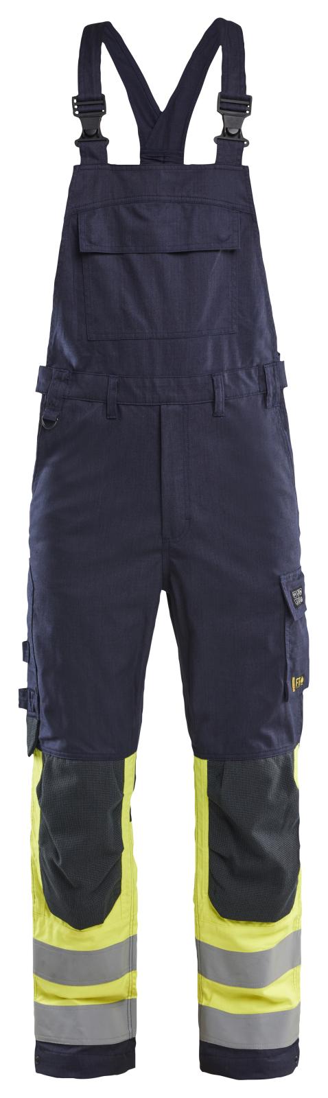 Blaklader Vlamvertragend APC 2 Multinorm Bretelbroeken 28901512 Inherent marineblauw-fluo geel(8933)