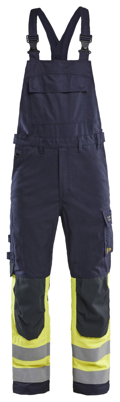 Blaklader Vlamvertragend APC 2 Multinorm Bretelbroeken 28901512 Inherent marineblauw-fluo geel(8933)